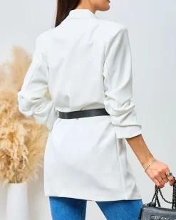 Discount Marynarka damska z paskiem Bluzy|Kurtki / Marynarki / Płaszcze