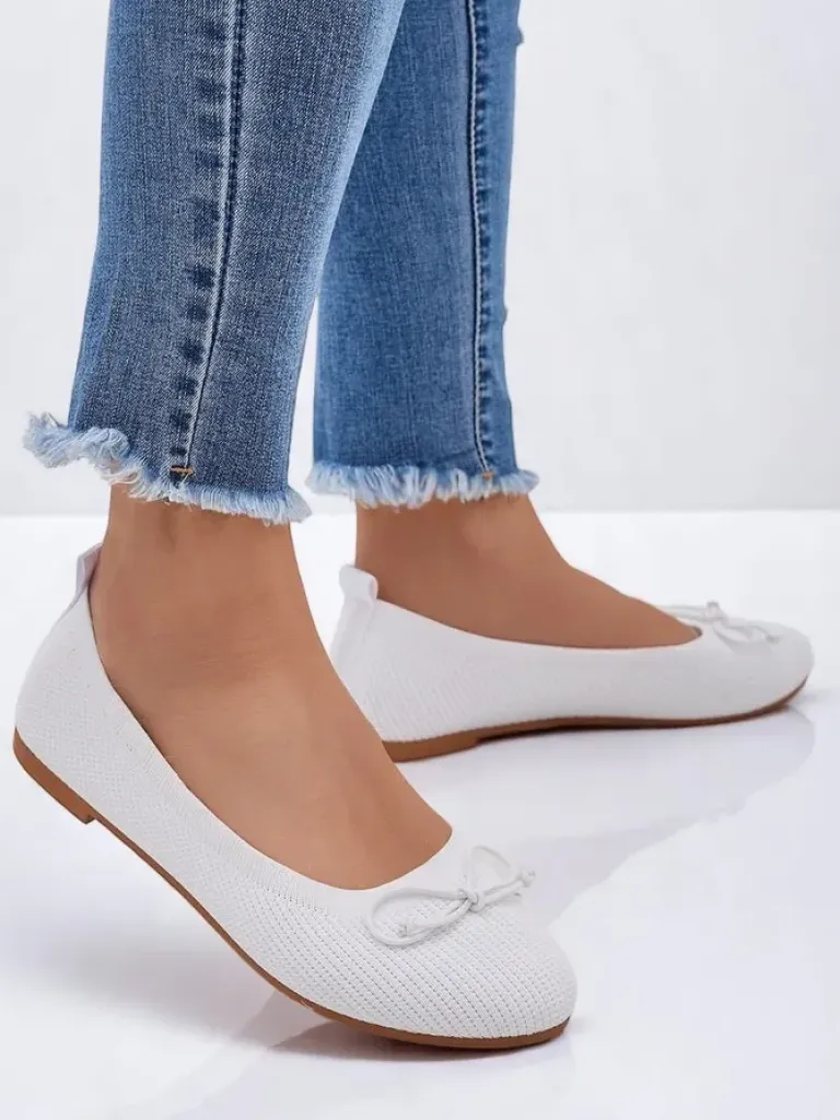 Outlet Materiałowe damskie baleriny Magger Baleriny Klasyczne