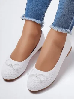 Outlet Materiałowe damskie baleriny Magger Baleriny Klasyczne