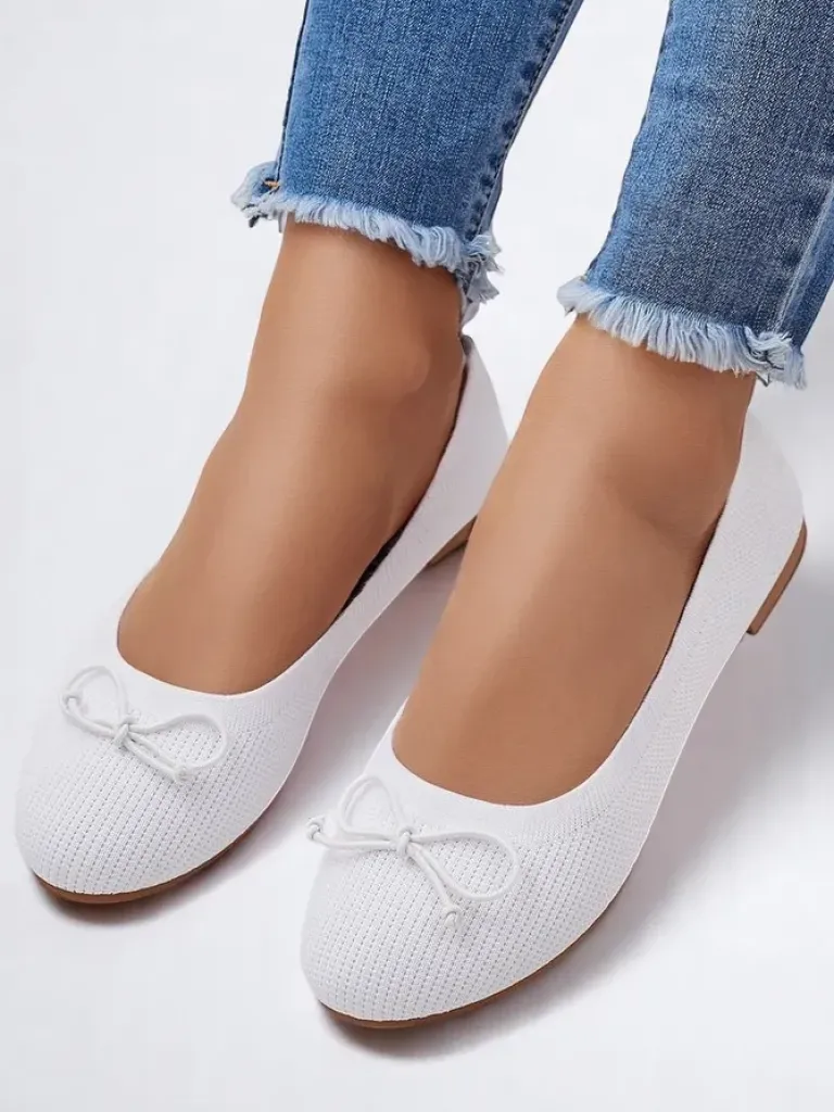 Outlet Materiałowe damskie baleriny Magger Baleriny Klasyczne