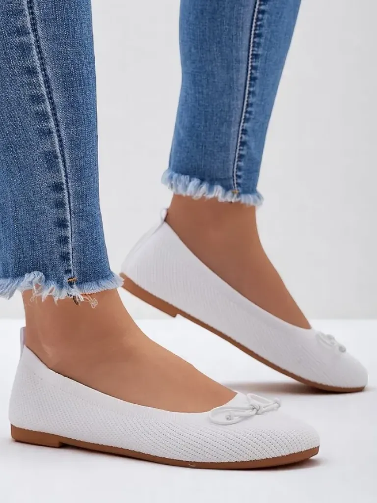 Outlet Materiałowe damskie baleriny Magger Baleriny Klasyczne