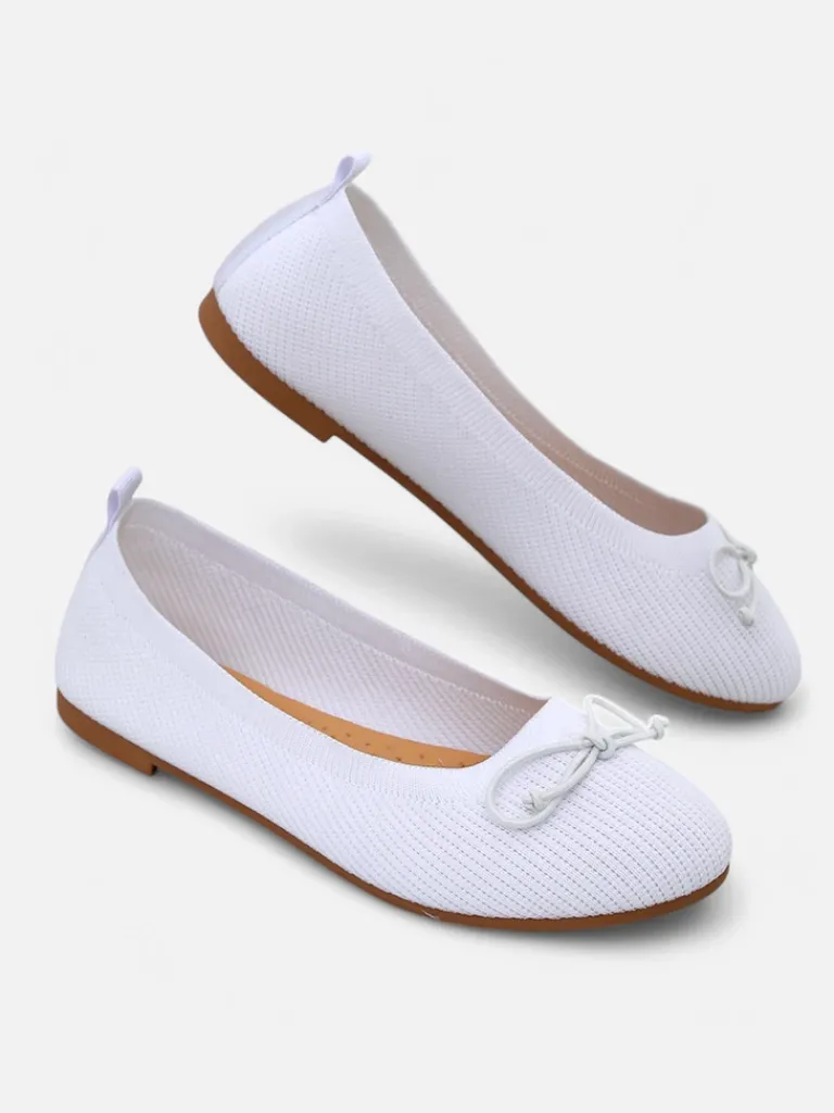 Outlet Materiałowe damskie baleriny Magger Baleriny Klasyczne