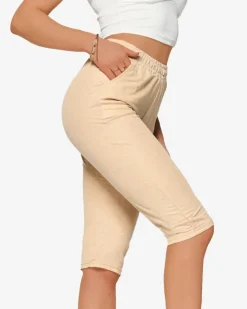 Clearance Materiałowe spodenki damskie 3/4 w kolorze m PLUS SIZE Spodenki 3/4|Krótkie Spodenki