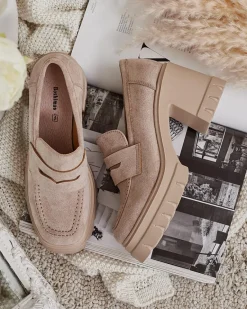 Discount Mokasyny damskie na słupku Narvoti Półbuty|Mokasyny Na Obcasie