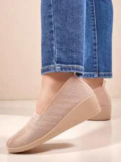 Sale Mokasyny damskie na niskim koturnie Epoles Mokasyny Na Obcasie