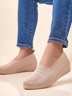 Sale Mokasyny damskie na niskim koturnie Epoles Mokasyny Na Obcasie