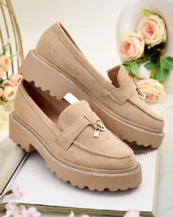 Sale Mokasyny damskie z cyrkoniami Ali Mokasyny Na Płaskiej Podeszwie