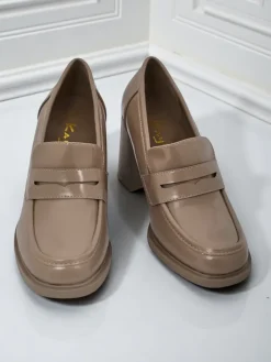 Discount Mokasyny damskie na obcasie Minerva Mokasyny Na Obcasie