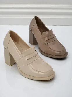 Discount Mokasyny damskie na obcasie Minerva Mokasyny Na Obcasie