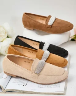 Outlet Mokasyny damskie eko zamszowe Rellpes Półbuty|Mokasyny Na Płaskiej Podeszwie