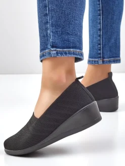 Hot Mokasyny damskie na niskim koturnie Epoles Mokasyny Na Obcasie