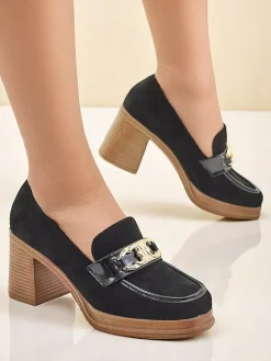 Online Mokasyny damskie na słupku Qeroy Mokasyny Na Obcasie