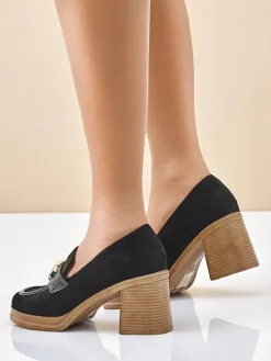 Online Mokasyny damskie na słupku Qeroy Mokasyny Na Obcasie