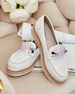 New Mokasyny z kolorowymi kamyczkami Restea Półbuty|Mokasyny Na Płaskiej Podeszwie