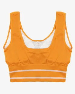 Hot Musztardowy damski biustonosz sportowy Sportowe