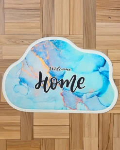 Outlet Niebieski dywanik wycieraczka 40x60 Dywany|Dekoracje I Ozdoby