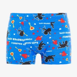 Clearance Niebieskie męskie bokserki z printem Majtki