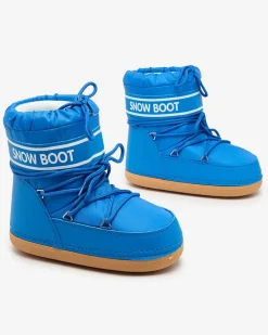 Online Niebieskie śniegowce damskie ze ściągaczem Soblesia Śniegowce|Botki Z Delikatnym Ociepleniem
