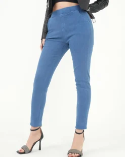 Sale Niebieskie tregginsy damskie Legginsy / Tregginsy