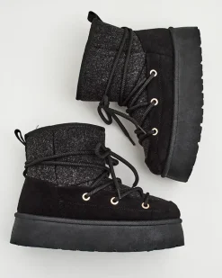 Best Śniegowce damskie sznurowane Filori Śniegowce|Botki Na Płaskim Obcasie