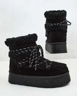 New Śniegowce damskie sznurowane Evonie Śniegowce|Botki Z Delikatnym Ociepleniem