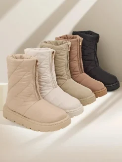 Outlet Śniegowce damskie Esissa Botki Z Delikatnym Ociepleniem|Botki Na Płaskim Obcasie