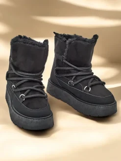 New Śniegowce damskie sznurowane Liloz Botki Z Delikatnym Ociepleniem|Nowość