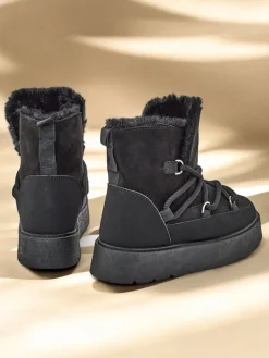 New Śniegowce damskie sznurowane Liloz Botki Z Delikatnym Ociepleniem|Nowość