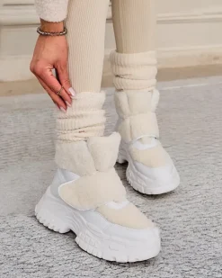 New Śniegowce damskie z kożuszkiem Segulla Śniegowce|Botki Z Grubym Ociepleniem