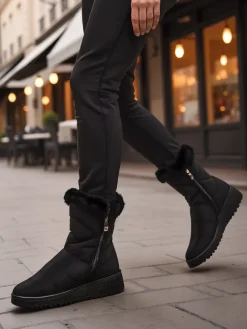 Clearance Śniegowce damskie Arezi Śniegowce|Botki Z Delikatnym Ociepleniem