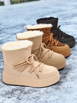 Best Śniegowce damskie sznurowane Miniuc Śniegowce