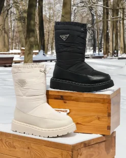 Śniegowce damskie Eomlla Botki Z Grubym Ociepleniem|Botki Na Platformie