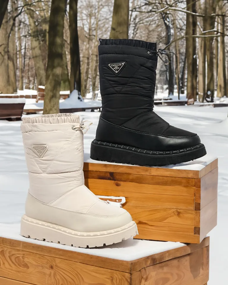 Śniegowce damskie Eomlla Botki Z Grubym Ociepleniem|Botki Na Platformie