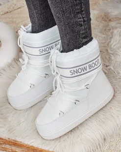 Hot Śniegowce damskie ze ściągaczem Soblesia Śniegowce|Botki Z Delikatnym Ociepleniem