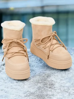 Best Śniegowce damskie sznurowane Miniuc Śniegowce