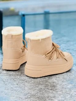 Best Śniegowce damskie sznurowane Miniuc Śniegowce