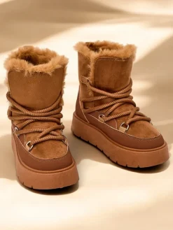 Discount Śniegowce damskie sznurowane Liloz Botki Z Delikatnym Ociepleniem|Nowość