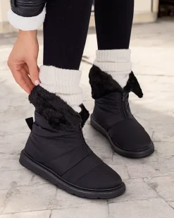 Best Śniegowce damskie Nesisa Botki Z Delikatnym Ociepleniem|Botki Na Płaskim Obcasie