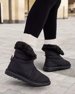 Best Śniegowce damskie Nesisa Botki Z Delikatnym Ociepleniem|Botki Na Płaskim Obcasie