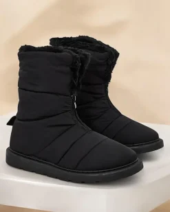 Best Śniegowce damskie Nesisa Botki Z Delikatnym Ociepleniem|Botki Na Płaskim Obcasie