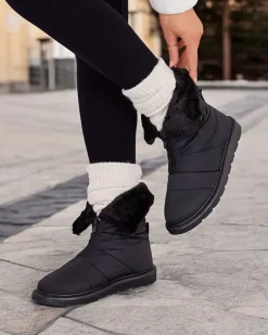 Best Śniegowce damskie Nesisa Botki Z Delikatnym Ociepleniem|Botki Na Płaskim Obcasie