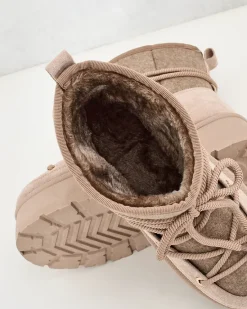 Clearance Śniegowce damskie sznurowane Filori Śniegowce|Botki Na Płaskim Obcasie