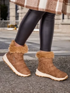 Clearance Śniegowce damskie Fehio Śniegowce|Botki Na Płaskim Obcasie