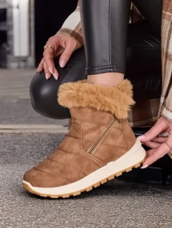 Clearance Śniegowce damskie Fehio Śniegowce|Botki Na Płaskim Obcasie