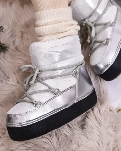 Śniegowce damskie sznurowane Yevnoie Śniegowce|Botki Z Delikatnym Ociepleniem