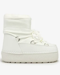 New Śniegowce damskie sznurowane Yevnoie Śniegowce|Botki Na Płaskim Obcasie