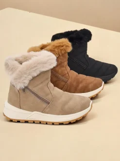 New Śniegowce damskie Fehio Śniegowce|Botki Na Płaskim Obcasie