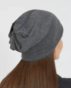 New Ocieplana damska czapka z cyrkoniami Damskie Czapki I Kapelusze