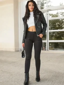 Ocieplane bawełniane legginsy damskie Legginsy / Tregginsy