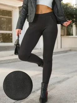 Ocieplane bawełniane legginsy damskie Legginsy / Tregginsy